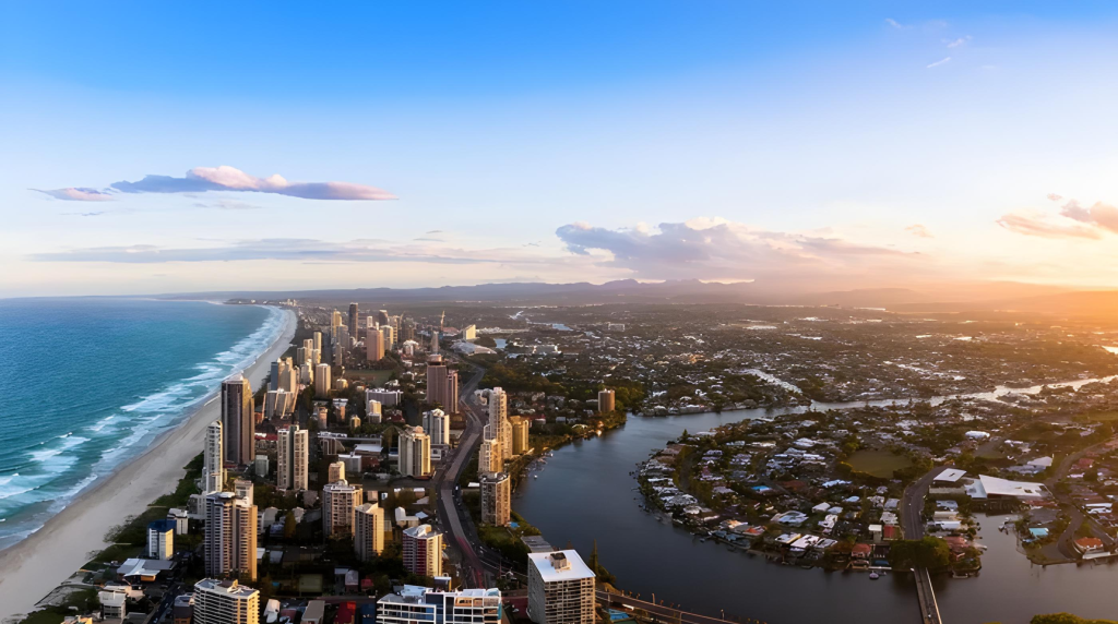 A scenic view of Churchill, Queensland, showcasing local landmarks and green spaces within the Ipswich growth corridor.